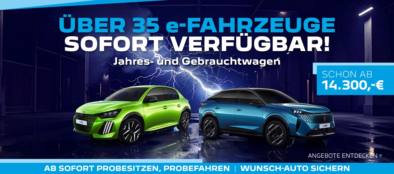 Peugeot e-Fahrzeuge